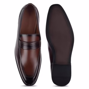 Classic men's brown leather boots