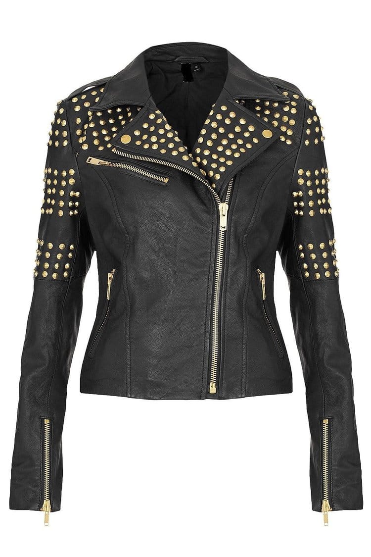 Women's Genuine Leather Jacket Women's genuine leather jacket in rich black, featuring a sleek design, zip closure, and durable material for a fashionable and timeless style