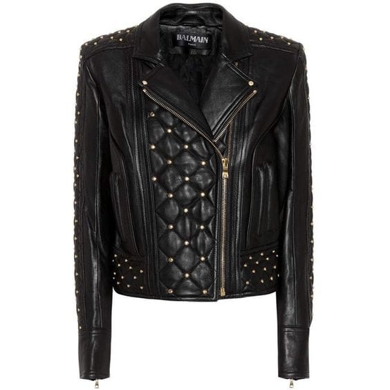 Leather Jacket For Women Women’s leather jacket in sleek black with a fitted design, featuring a zip closure and stylish collar for a chic, modern look.