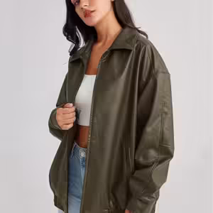 Leather Women’s Coat, expertly crafted to elevate any outfit.