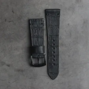 BLACK CROCO HAND-CRAFTED WATCH STRAPS