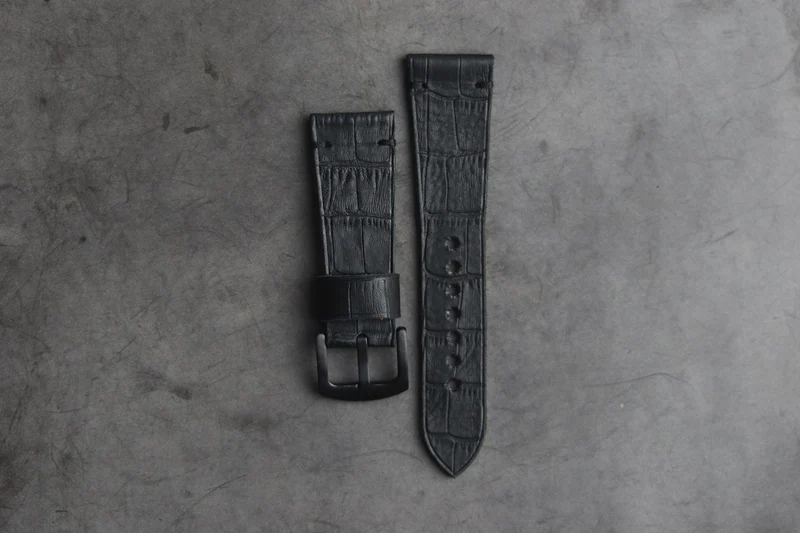 BLACK CROCO HAND-CRAFTED WATCH STRAPS BLACK CROCO HAND-CRAFTED WATCH STRAPS