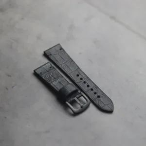 BLACK CROCO HAND-CRAFTED WATCH STRAPS