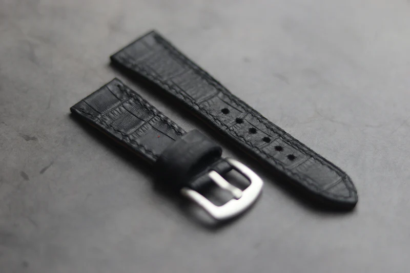 BLACK CROCO HAND-CRAFTED WATCH STRAPS BLACK CROCO HAND-CRAFTED WATCH STRAPS