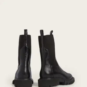 Black leather ankle boots for women – premium quality